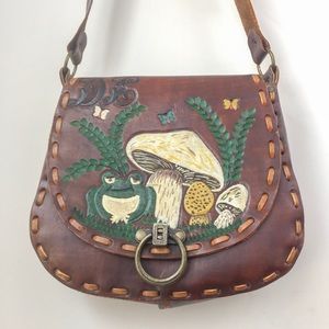 🔅Vintage Leather Magic Mushroom Purse🔅